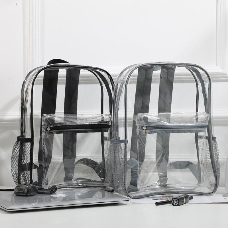 Women Bags Large - Wyprzedaż! Przezroczysty plecak sportowy z PVC