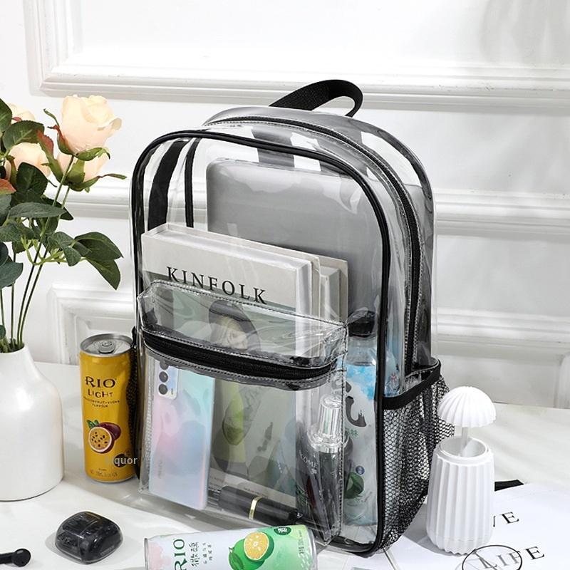 Women Bags Large - Przezroczysty plecak sportowy z PVC do