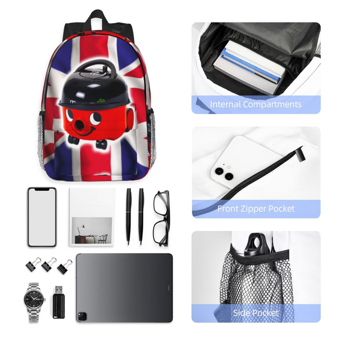 Plecak Henry Hoover z flagą Wi – Women Bags Uk Sale recenzja i cena