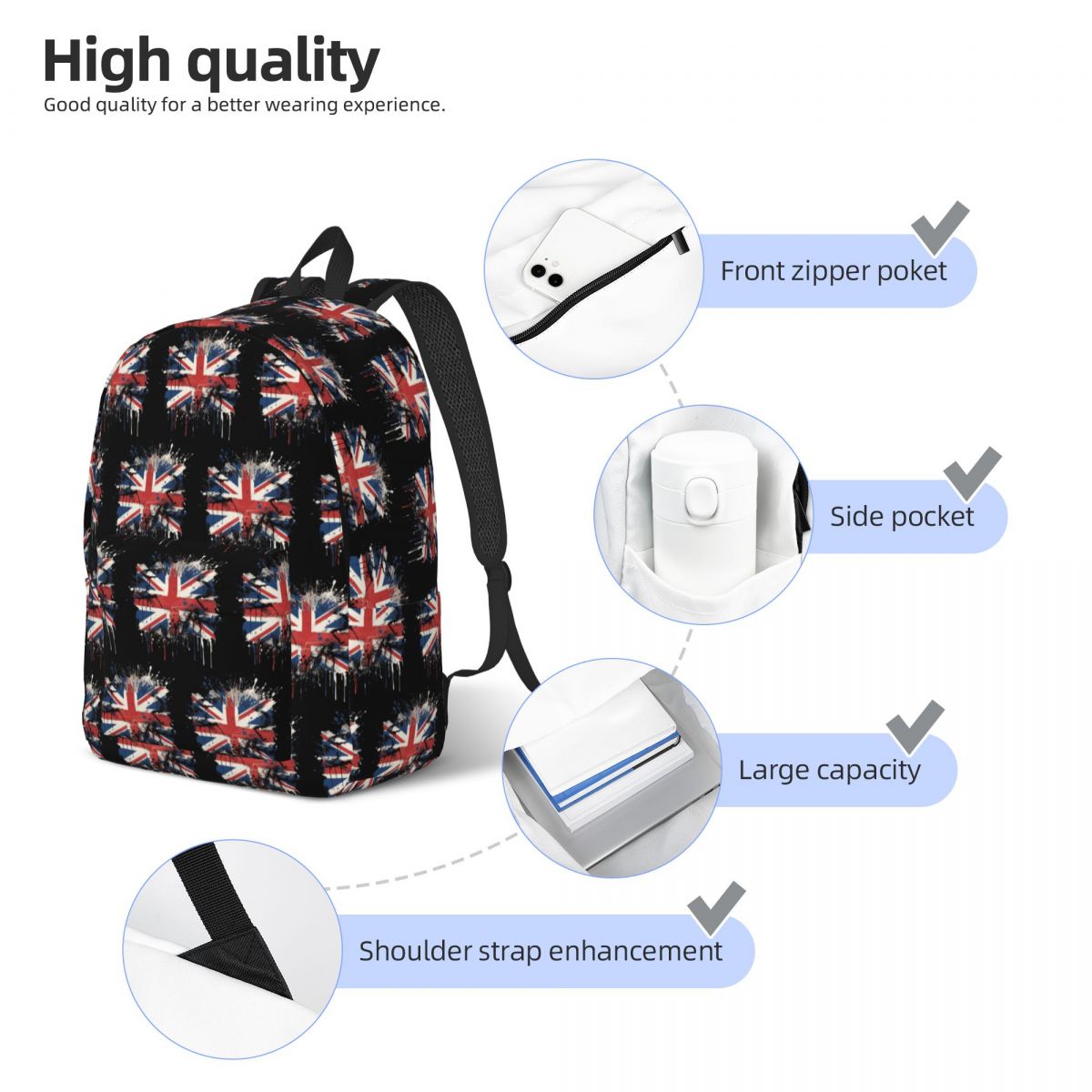 Plecak z flagą Union Jack Wiel – Women Bags Uk Sale recenzja i cena