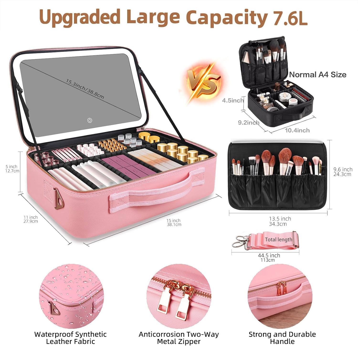 Duża kosmetyczka z lustrem LED – Women Bags Large recenzja i cena